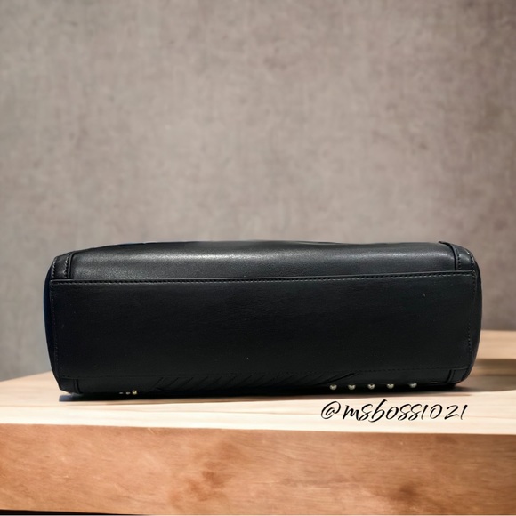 Love Moschino Studded Quilted Leather Shoulder Bag + Wallet in Black/Gold NWT - Picture 6 of 14